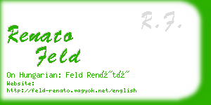 renato feld business card